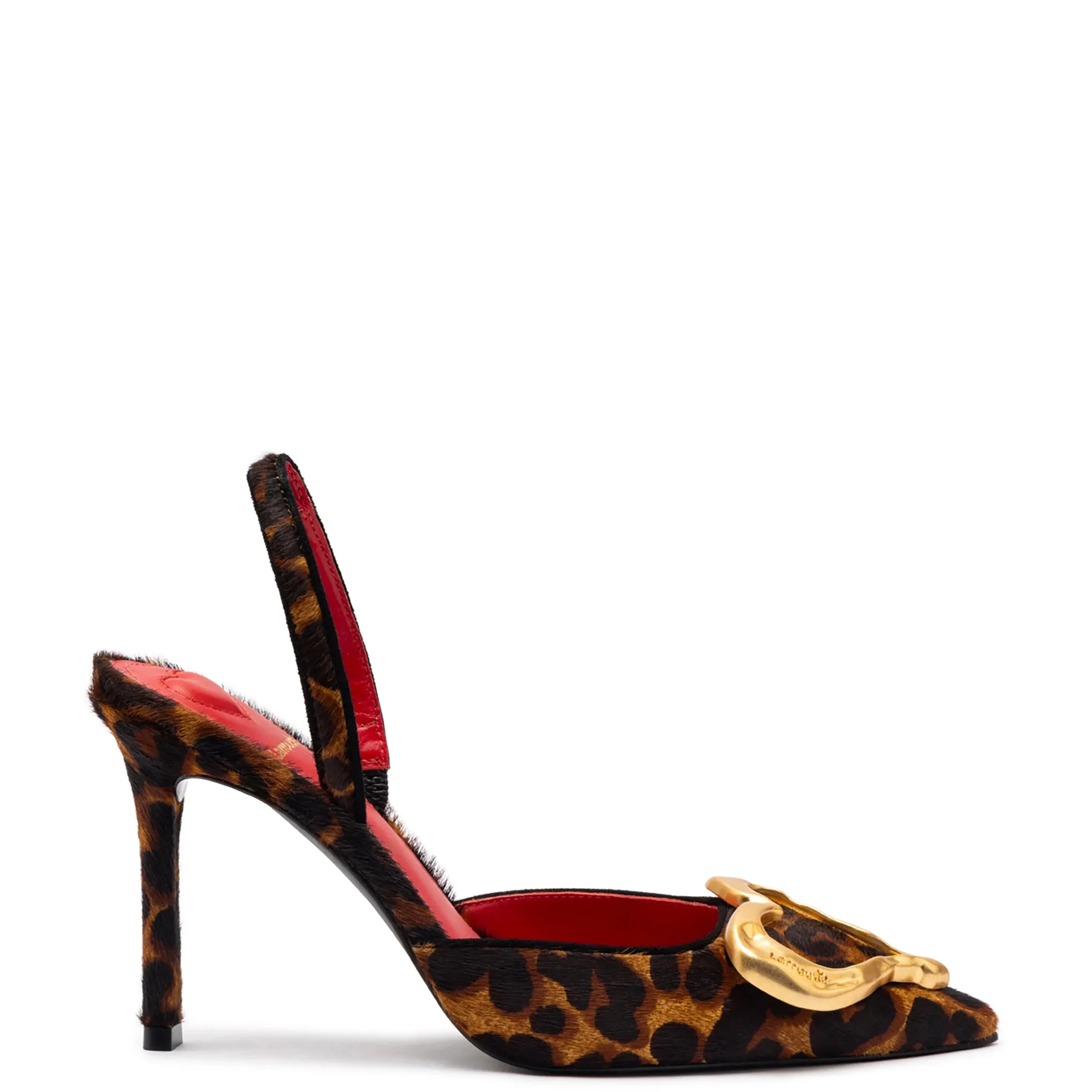 Amore Pump In Leopard Natural Haircalf sold by Larroude
