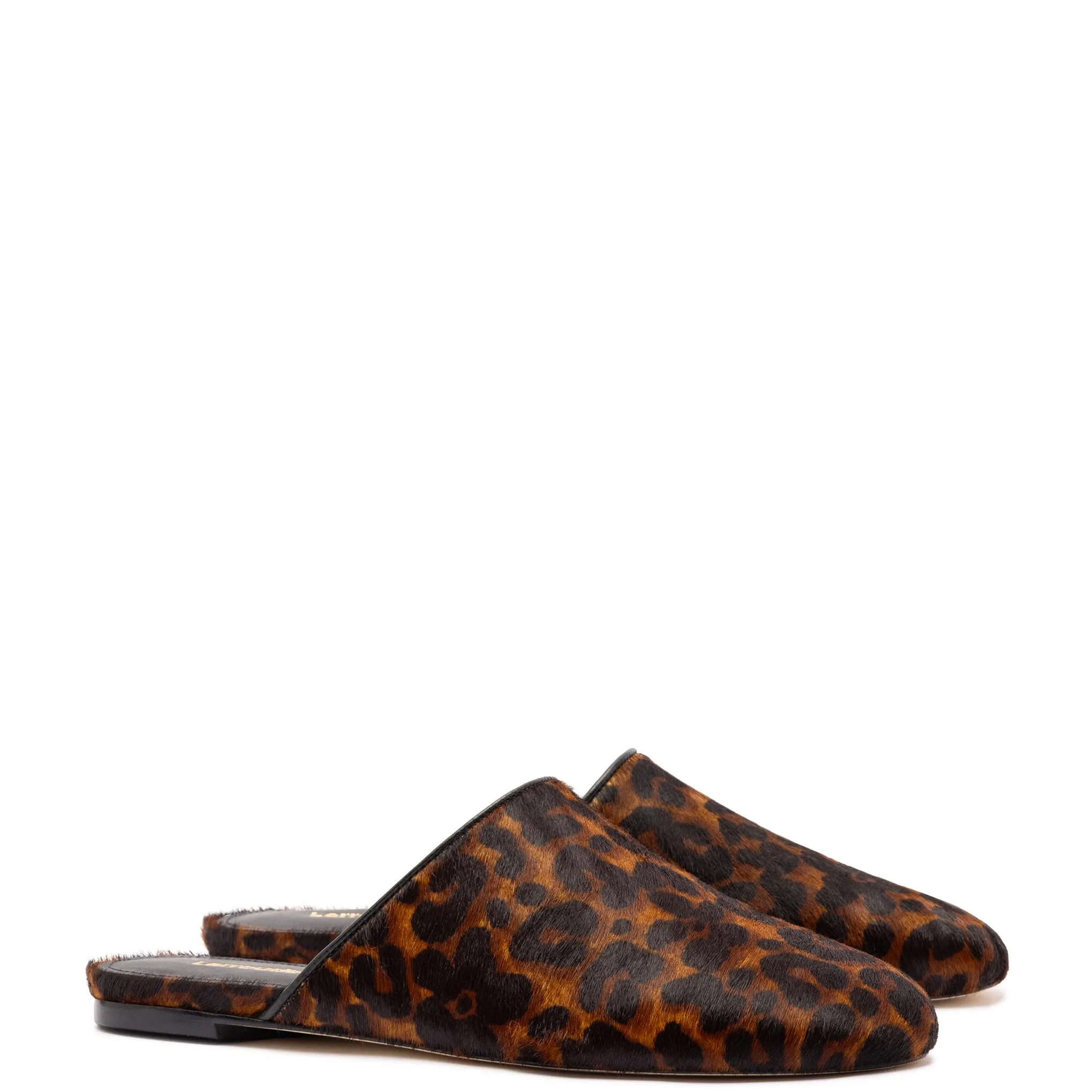 Venice Flat Mule In Leopard Print Calf Hair sold by Larroude product image thumbnail 2