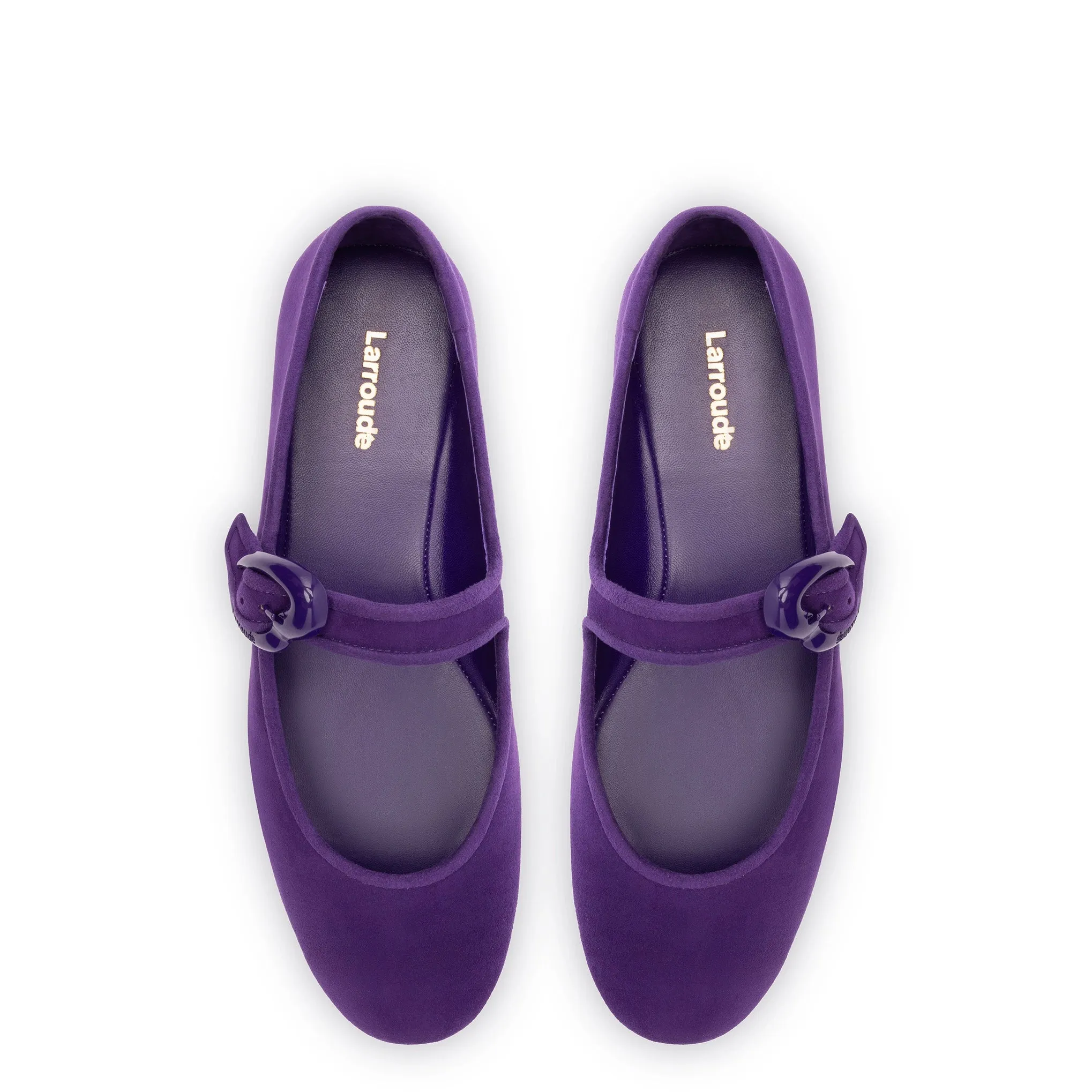 Verona Ballet Flat In Eggplant Suede sold by Larroude product image thumbnail 3