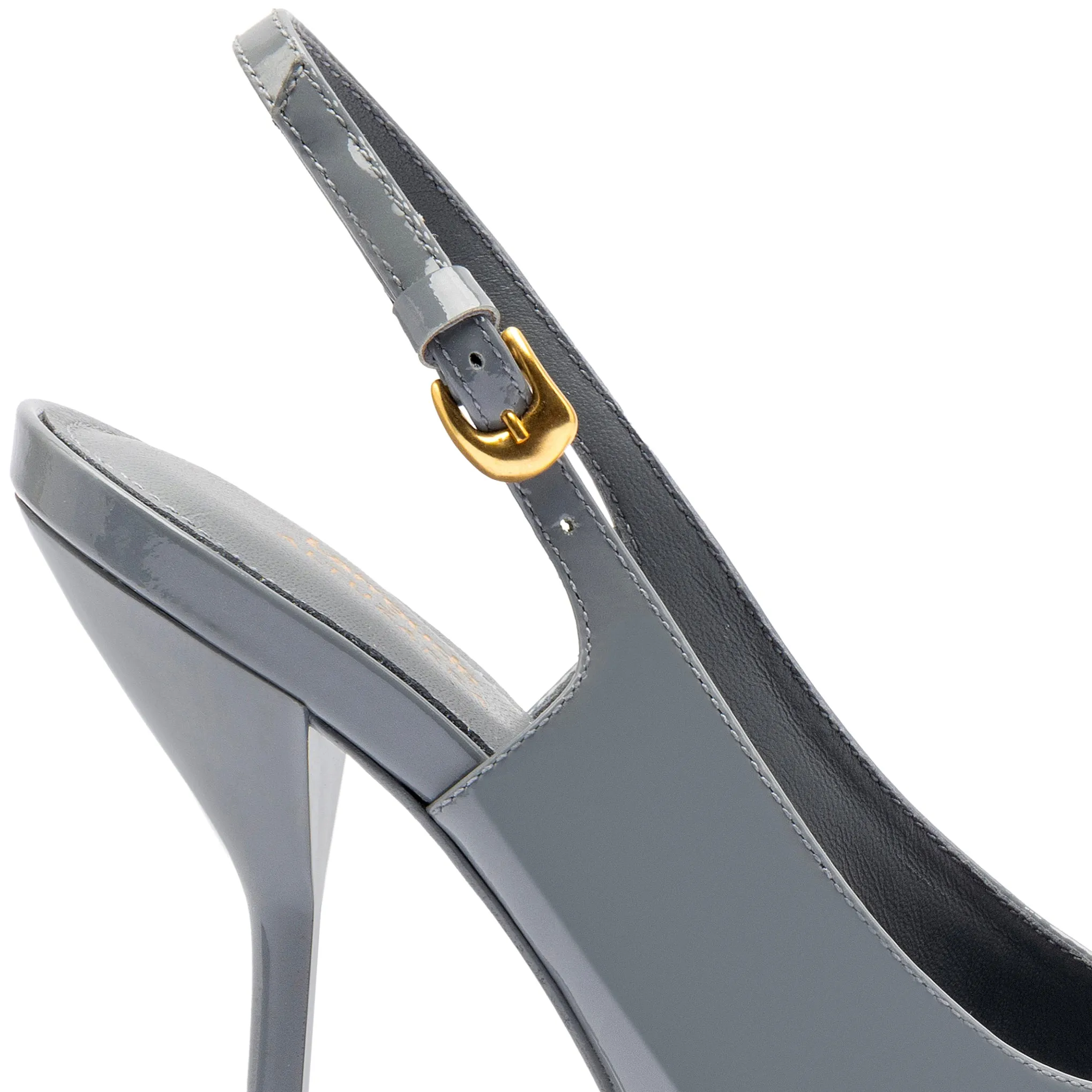 Larroudé x Altuzarra Pump In Titanium Patent Leather sold by Larroude product image thumbnail 4