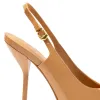 Larroudé x Altuzarra Pump In Tan Patent Leather sold by Larroude