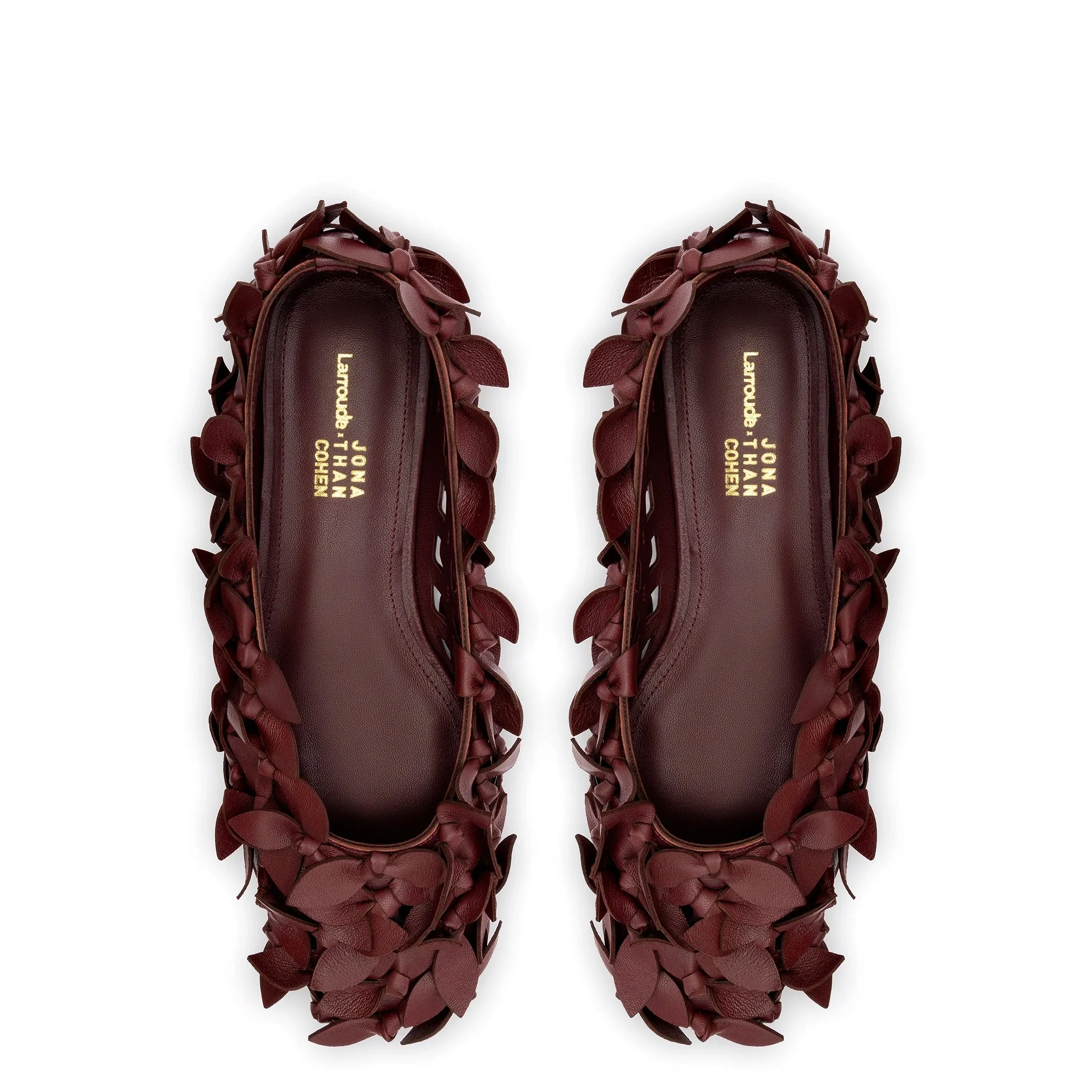 Larroudé x Jonathan Cohen Ballet Flat In Burgundy Leather sold by Larroude product image thumbnail 3