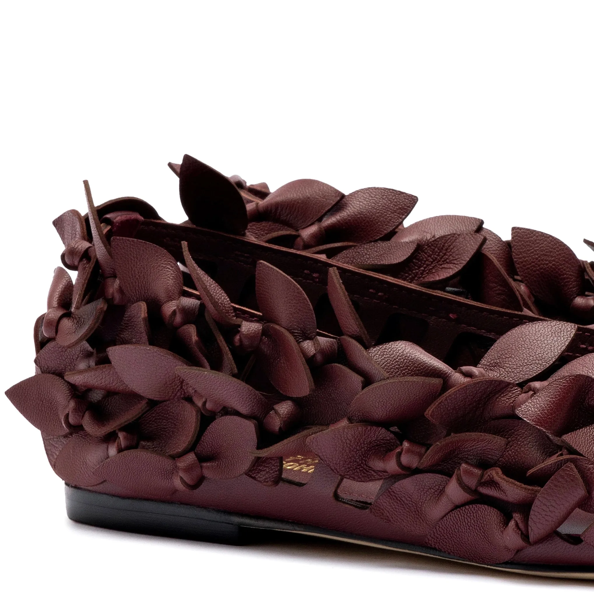 Larroudé x Jonathan Cohen Ballet Flat In Burgundy Leather sold by Larroude product image thumbnail 4