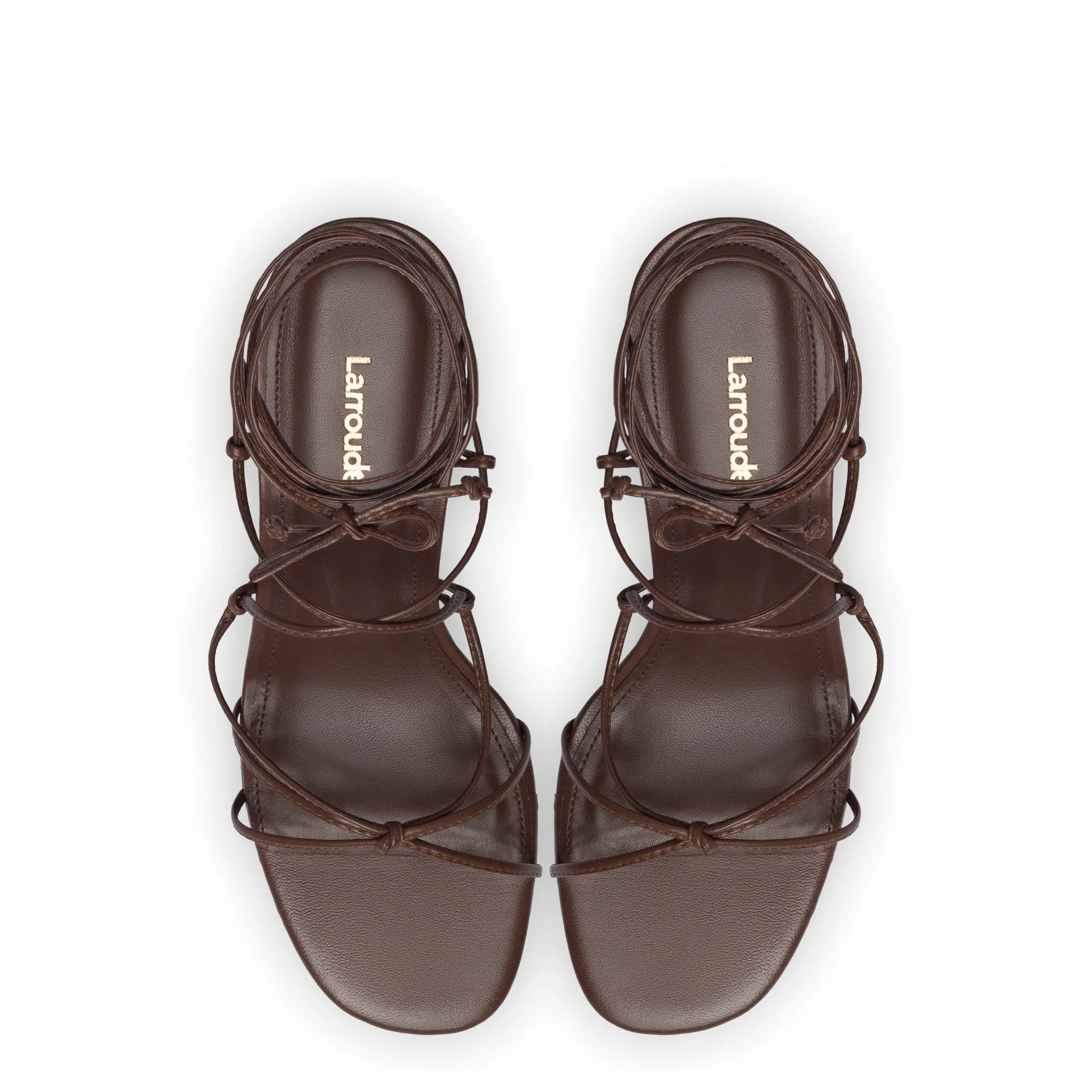 Rome Sandal In Brown Leather sold by Larroude product image thumbnail 3