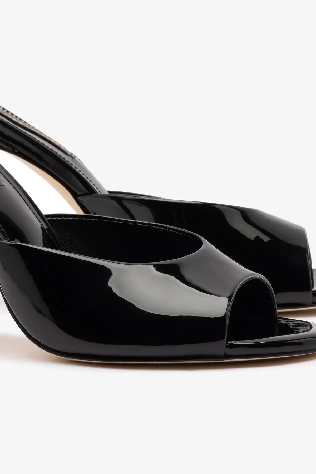 Jasmine Hi Mule In Black Leather sold by Larroude product image thumbnail 4