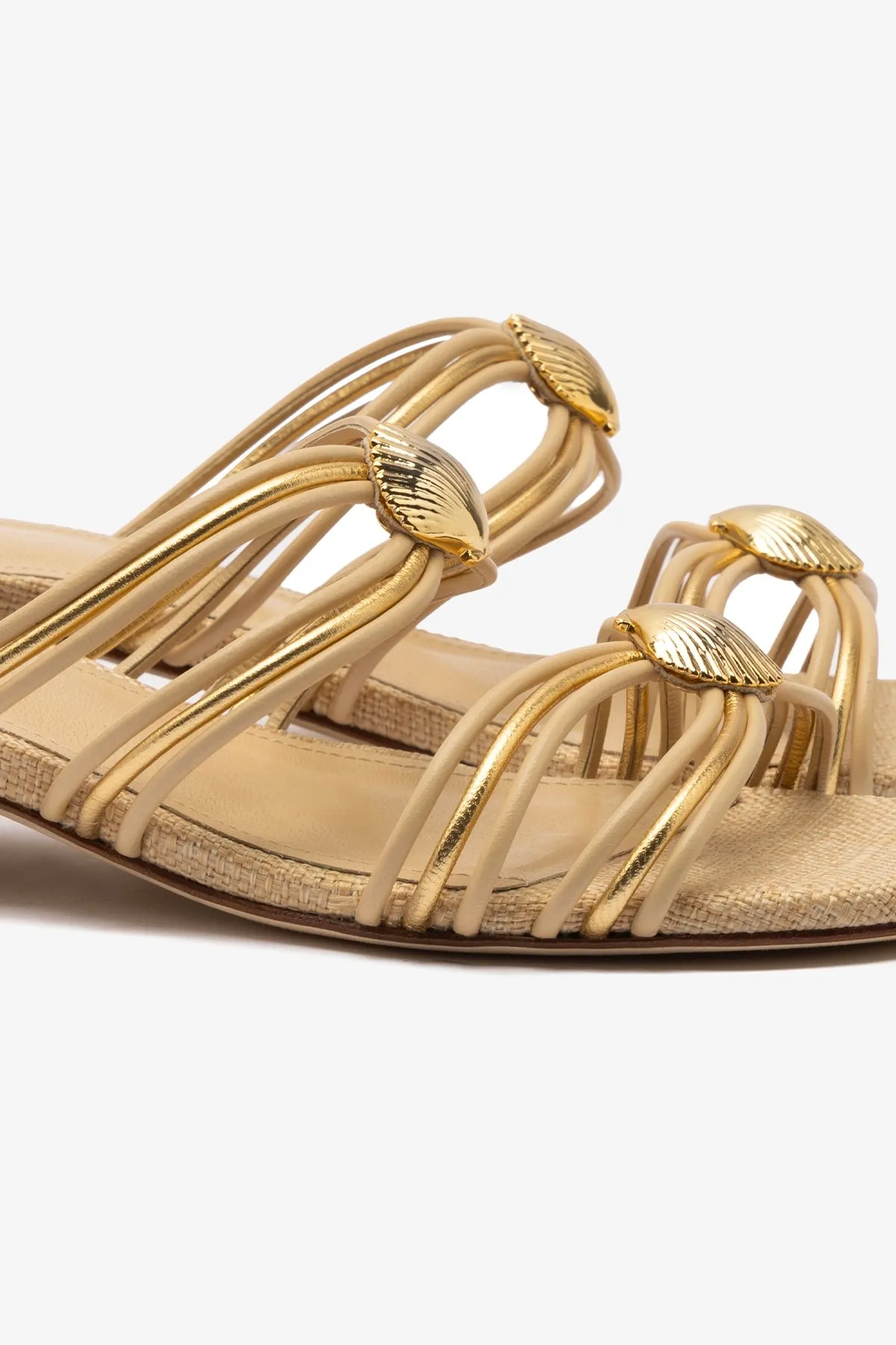 Shelly Flat Mule In Beige Raffia sold by Larroude product image thumbnail 4