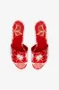 Miso Platform Sandal In Scarlet Printed Leather sold by Larroude