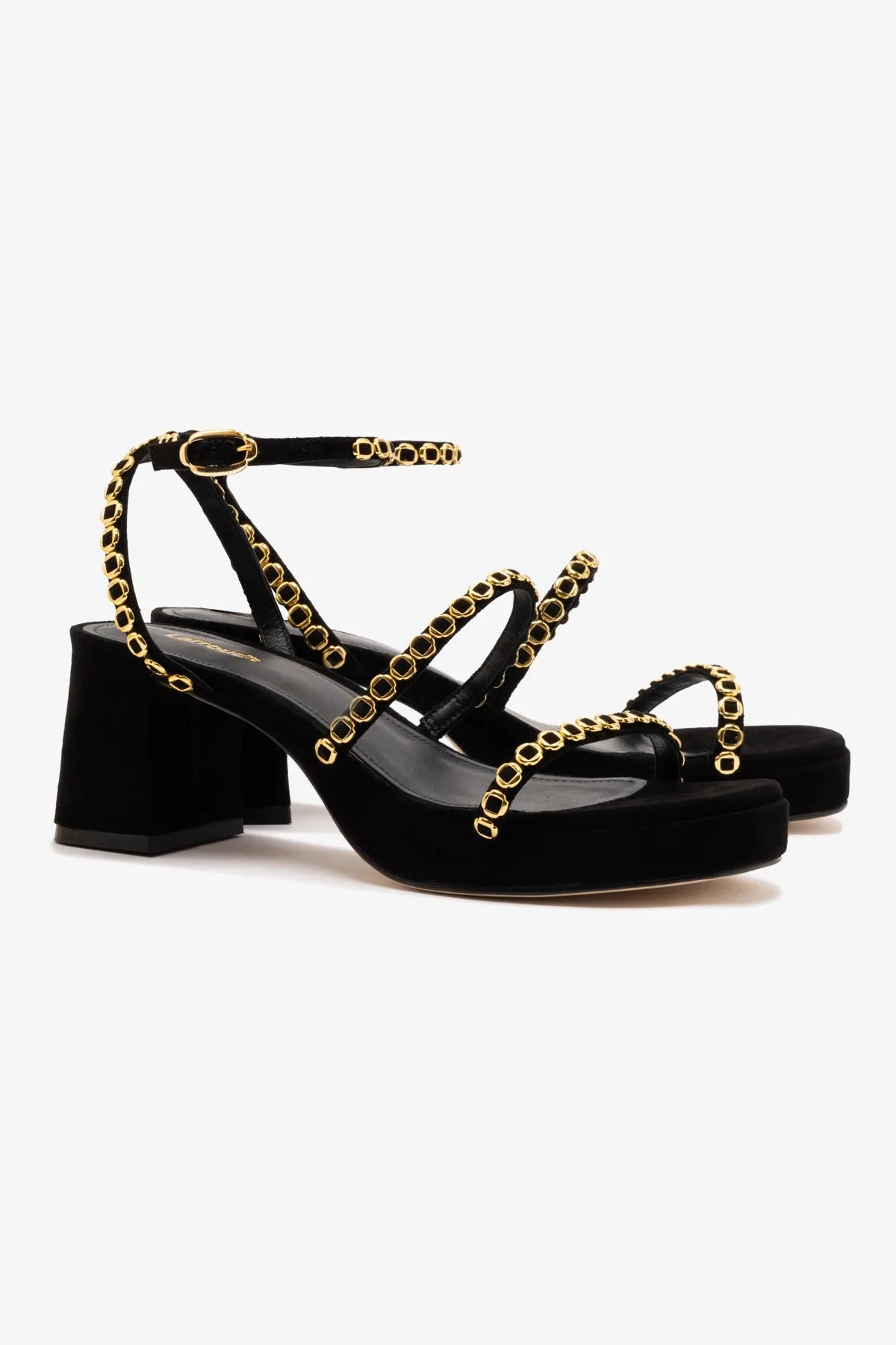 Gio Milanina Sandal In Black Suede sold by Larroude product image thumbnail 2