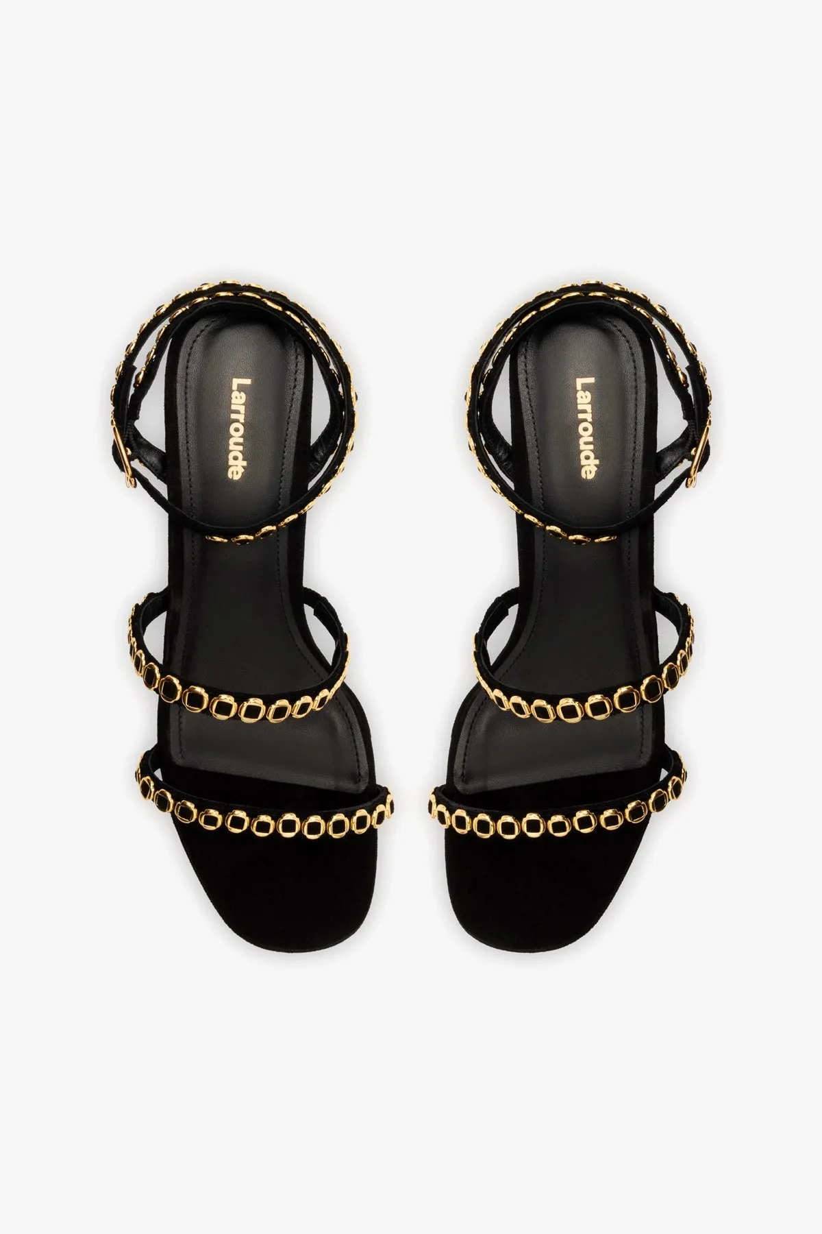 Gio Milanina Sandal In Black Suede sold by Larroude product image thumbnail 3