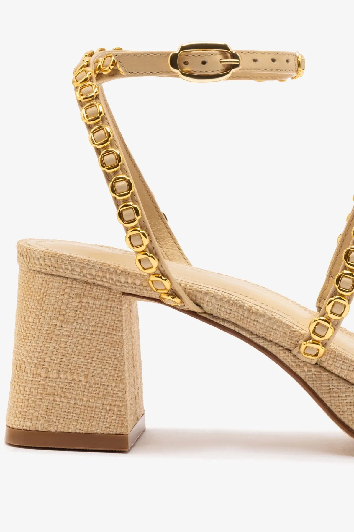 Gio Milanina Sandal In Beige Raffia sold by Larroude product image thumbnail 4