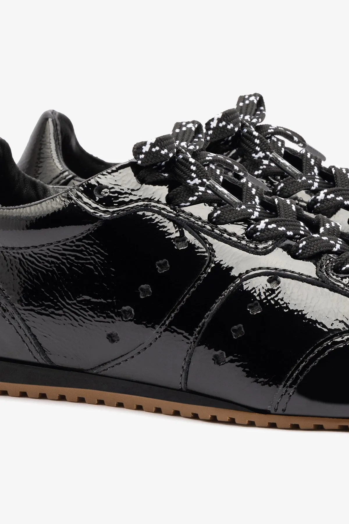 Stella Sneaker In Black Patent Leather sold by Larroude product image thumbnail 4