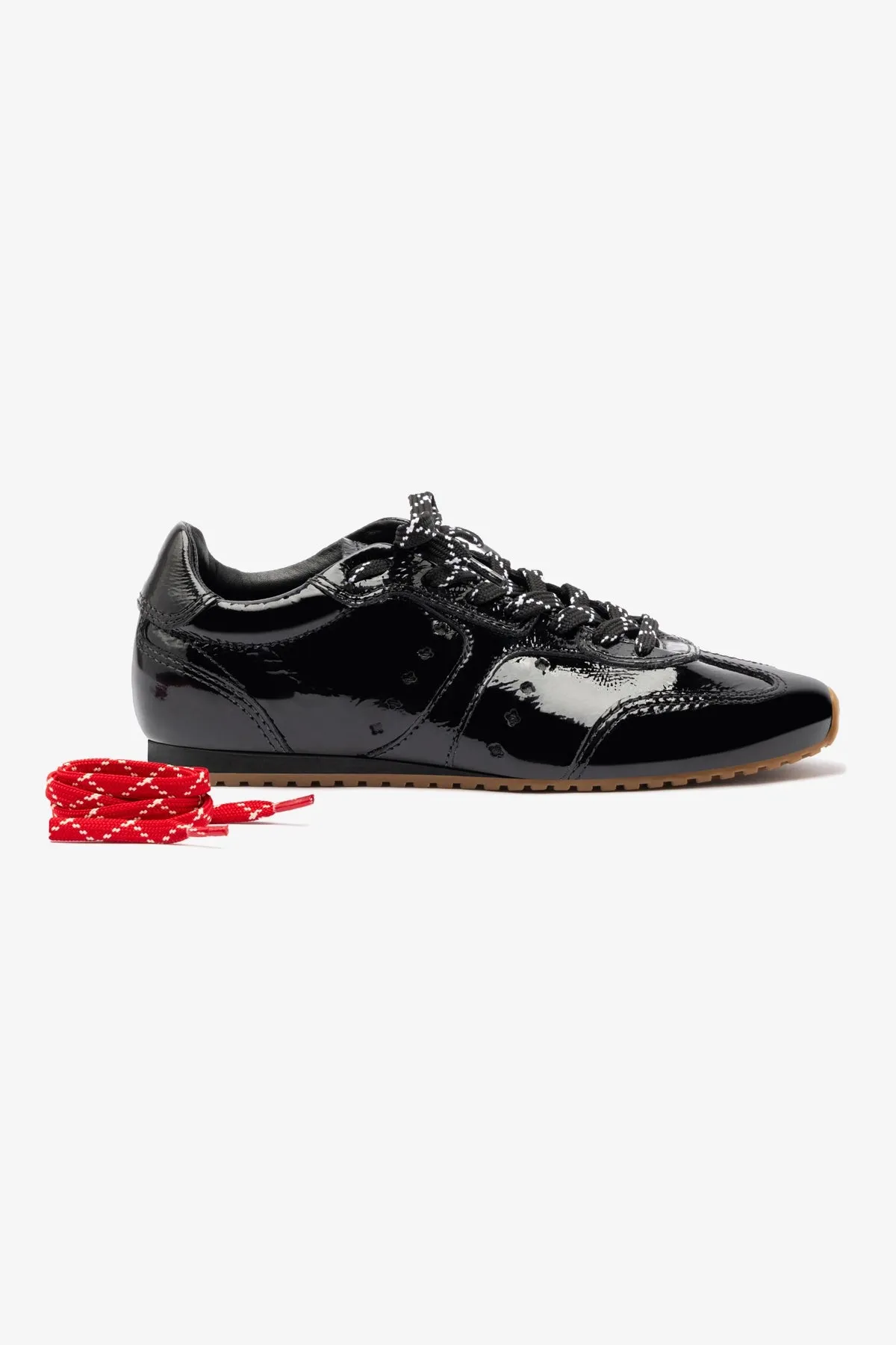 Stella Sneaker In Black Patent Leather sold by Larroude product image thumbnail 5