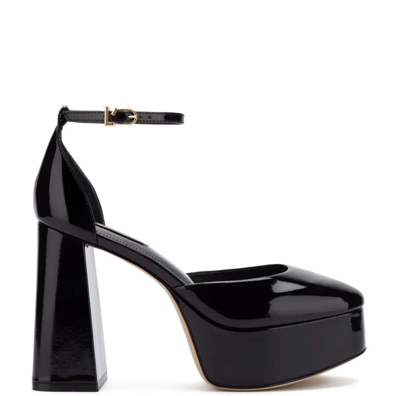 Ari Pump In Black Patent Leather sold by Larroude