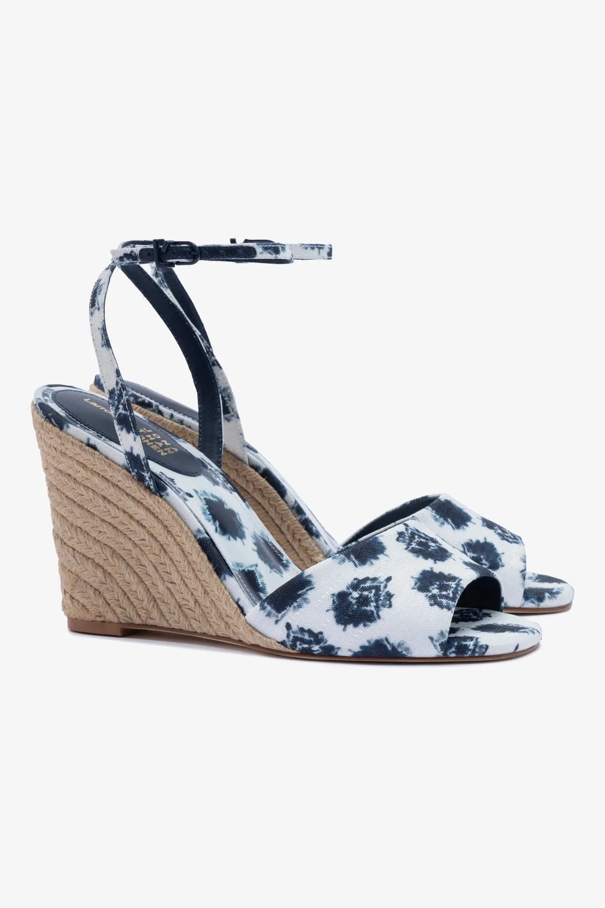 Larroudé x Jonathan Cohen Yves Wedge In Tiedye Ocean Linen sold by Larroude product image thumbnail 2