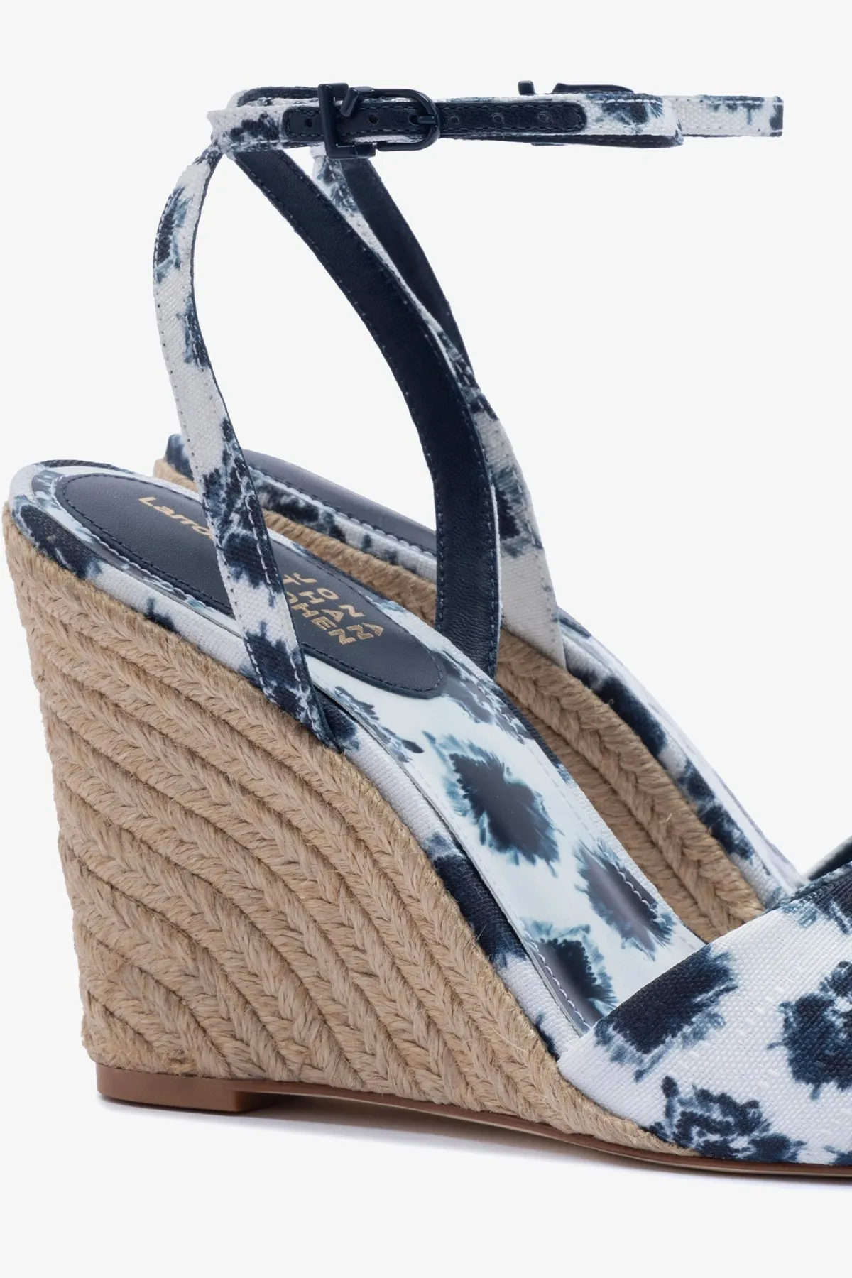 Larroudé x Jonathan Cohen Yves Wedge In Tiedye Ocean Linen sold by Larroude product image thumbnail 4