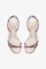 Larroudé x Jonathan Cohen Annie Sandal In White and Rainbow Leather sold by Larroude