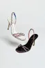 Larroudé x Jonathan Cohen Annie Sandal In White and Rainbow Leather sold by Larroude
