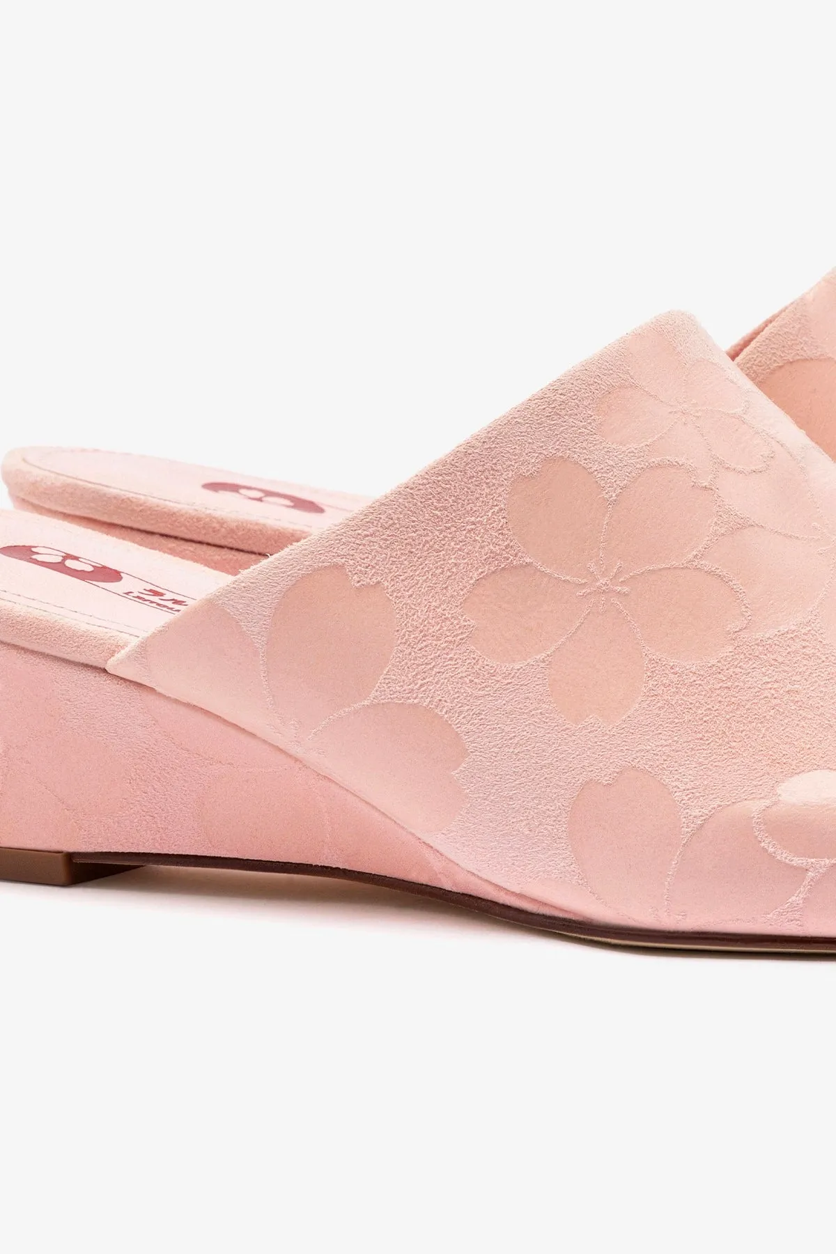 Venice Wedge In Tulip Sakura Printed Suede sold by Larroude product image thumbnail 4