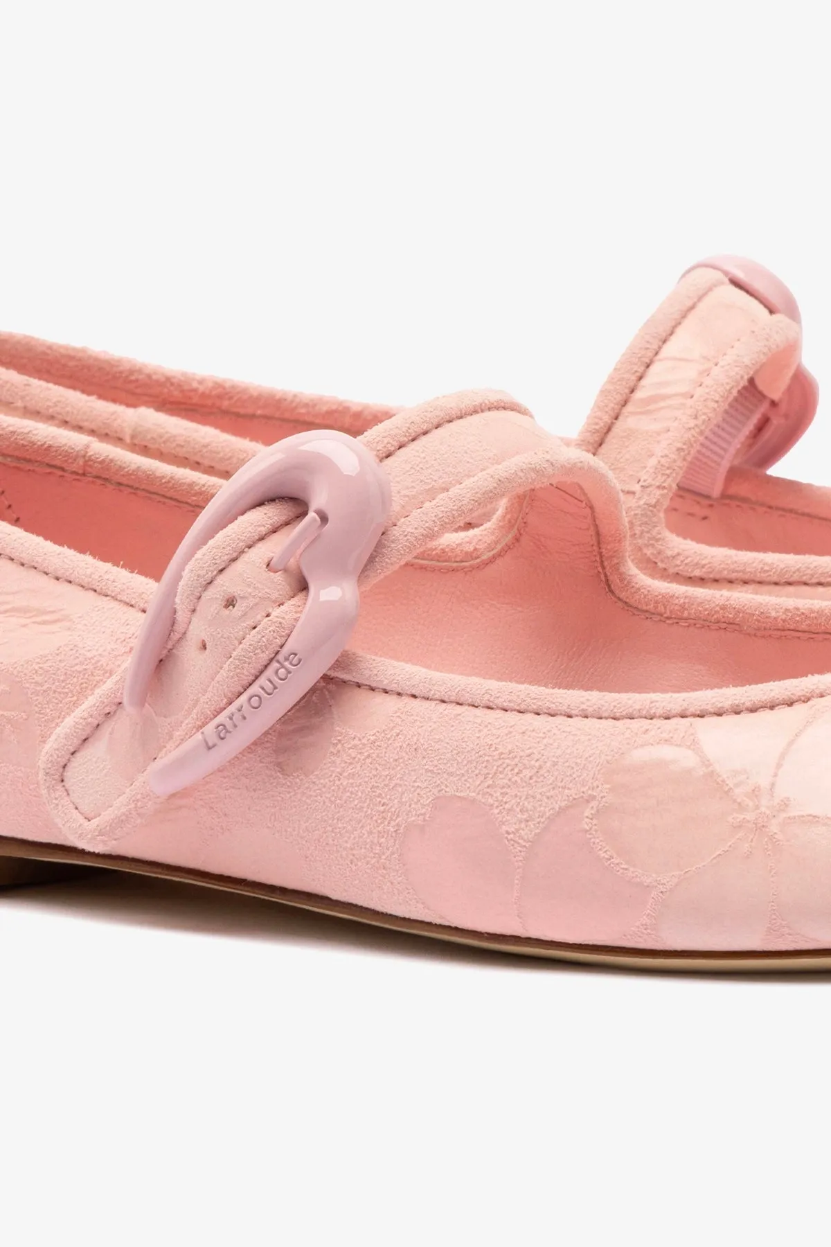Verona Ballet Flat In Tulip Sakura Printed Suede sold by Larroude product image thumbnail 4
