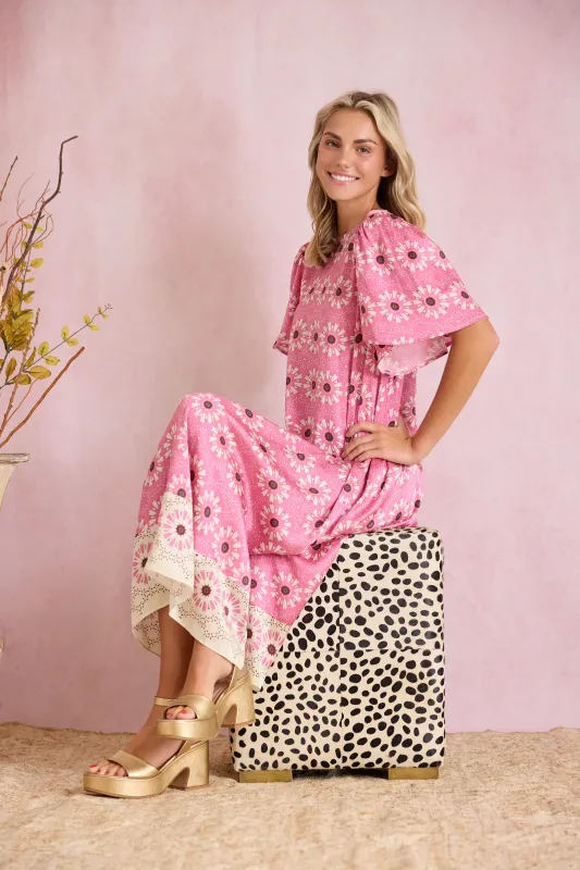Georgia Dress - Wildflower Pink sold by Larroude