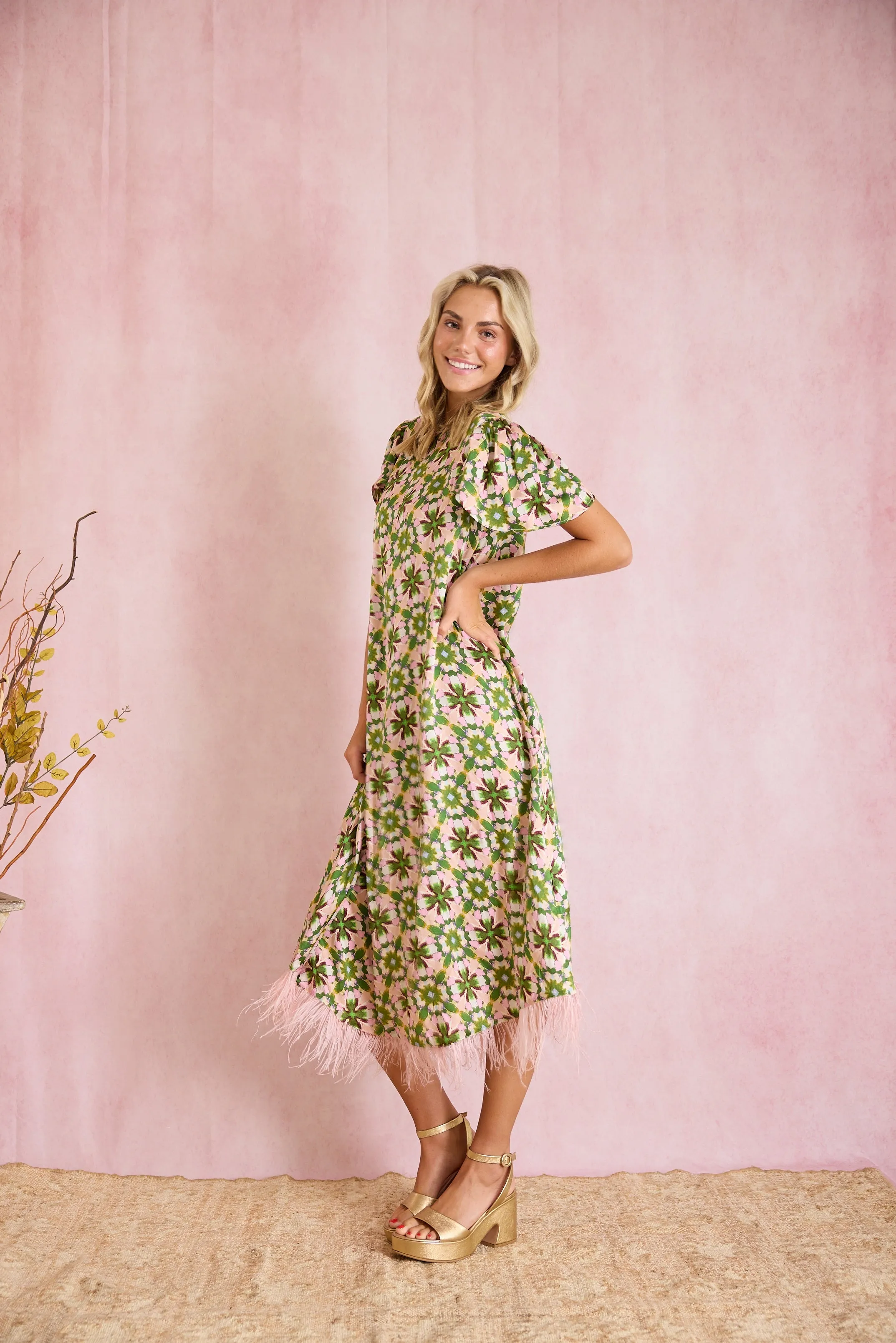 Georgia Dress - Sugarplum sold by Larroude product image thumbnail 3