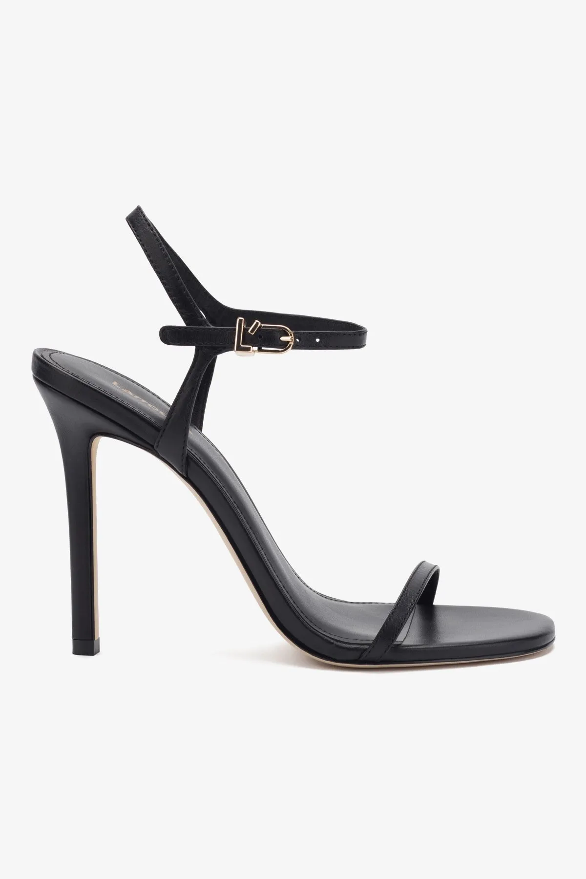 Venus Sandal In Black Leather sold by Larroude