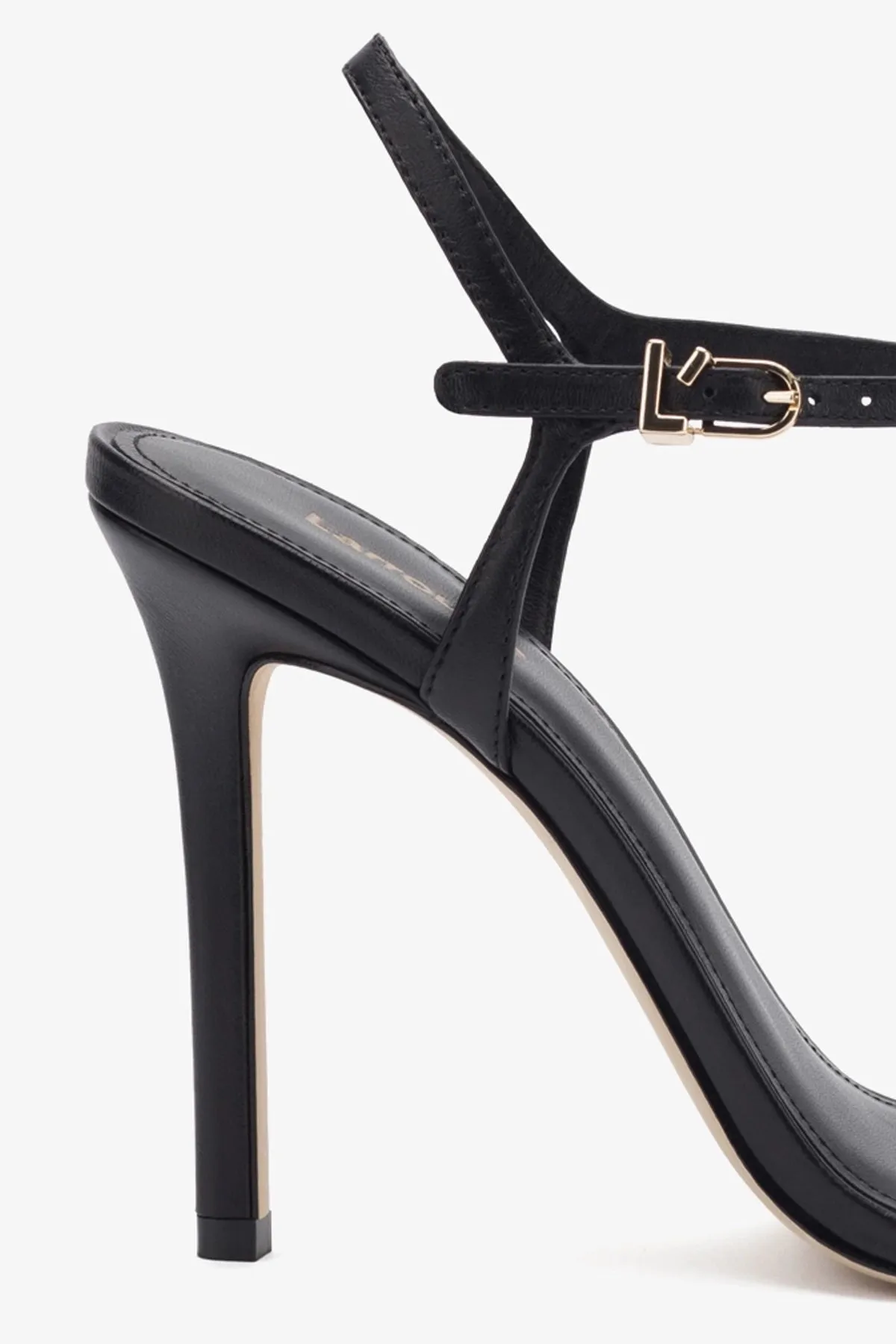 Venus Sandal In Black Leather sold by Larroude product image thumbnail 4