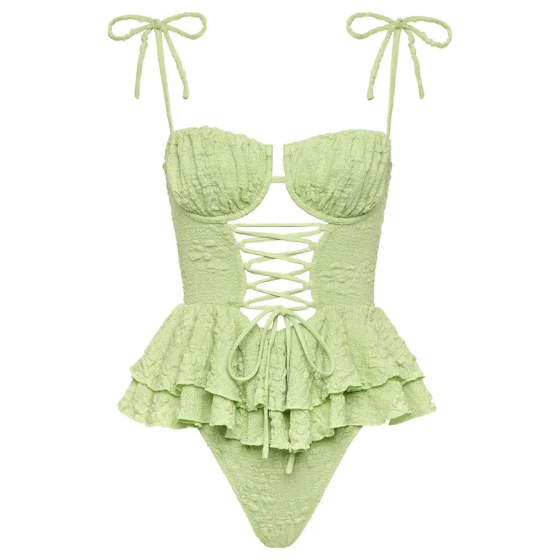 Avo Floral Bianca One-Piece sold by Larroude