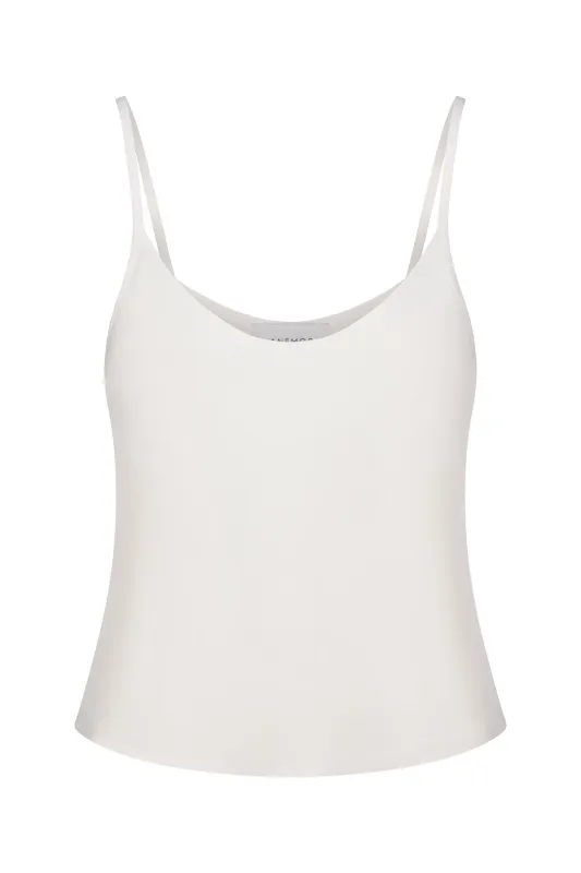 PREORDER: Harlow Bias-Cut Tank Top in Stretch Twill sold by Larroude