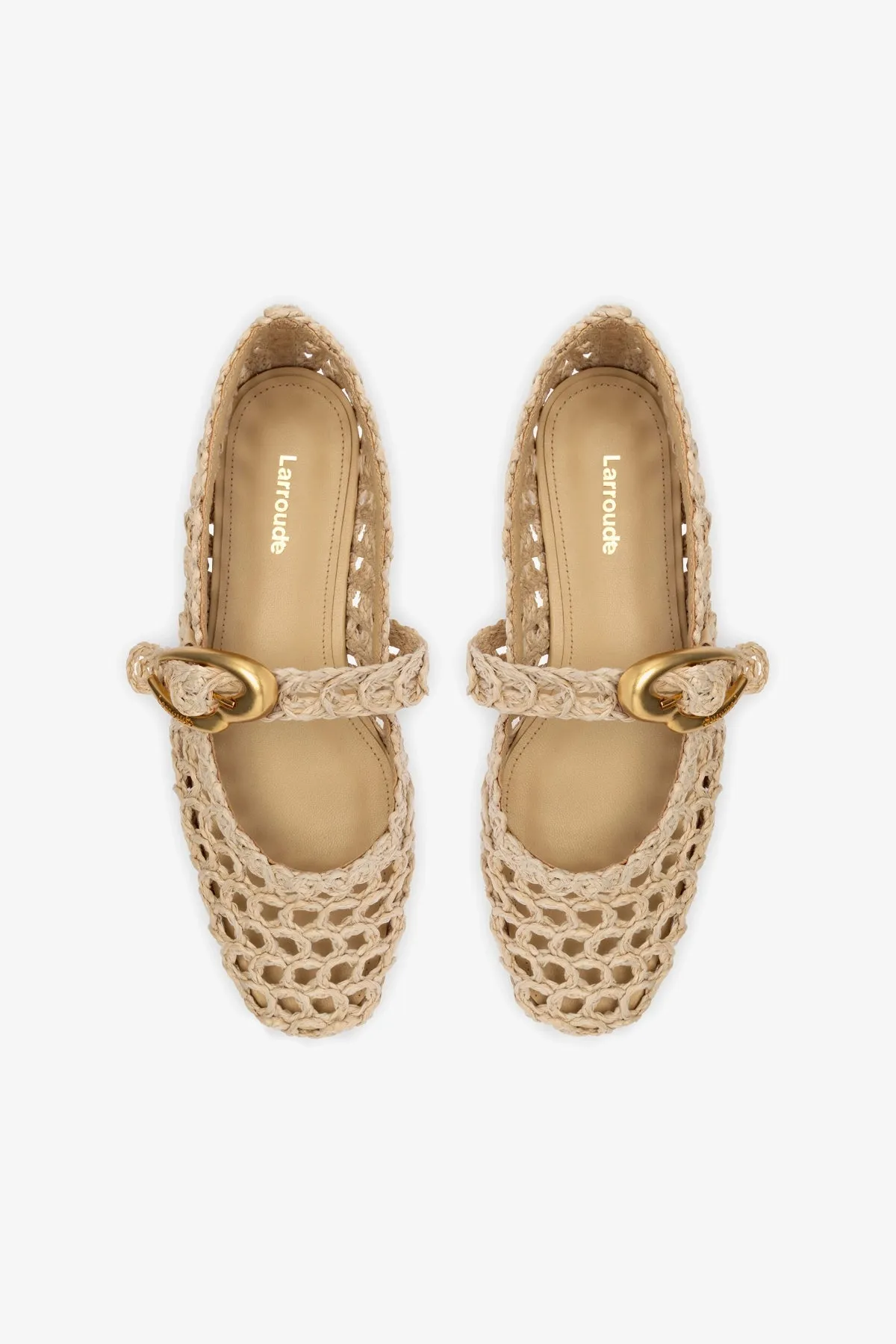 Verona Macrame In Beige Embroidered Raffia sold by Larroude product image thumbnail 3