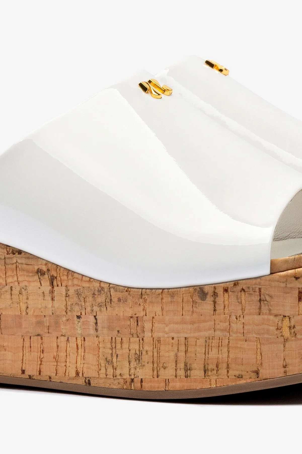 Charli Mule In White Leather sold by Larroude product image thumbnail 4