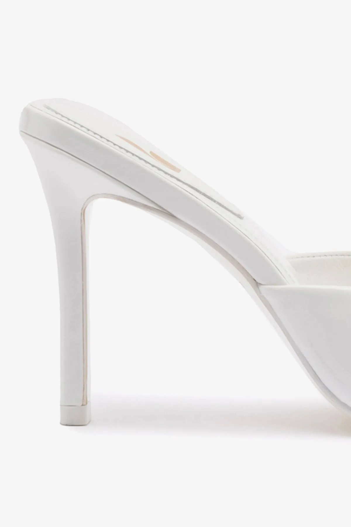 Jasmine Hi Mule In White Leather sold by Larroude product image thumbnail 4