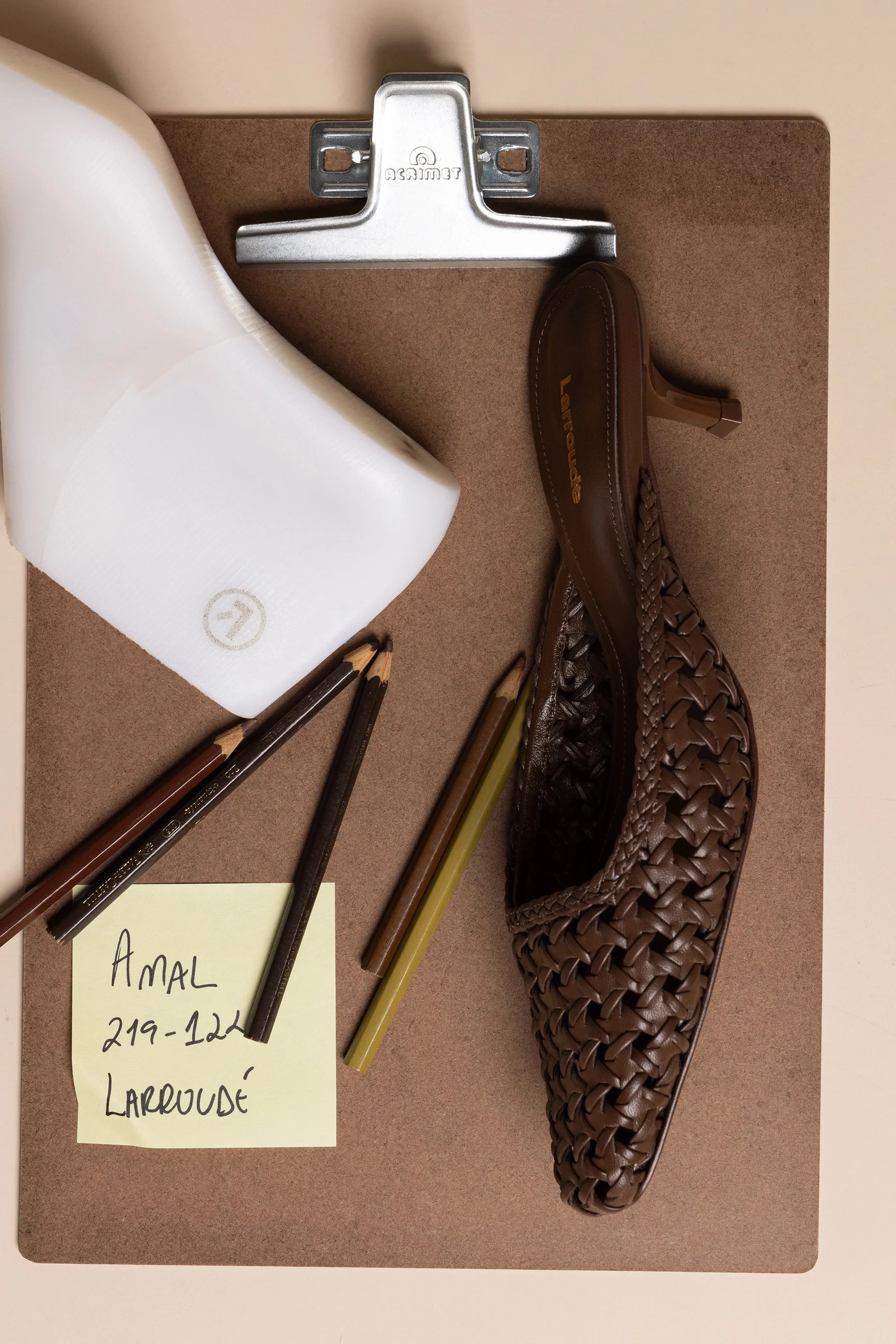 Amal Macrame Mule In Burnt Umber Leather sold by Larroude product image thumbnail 2