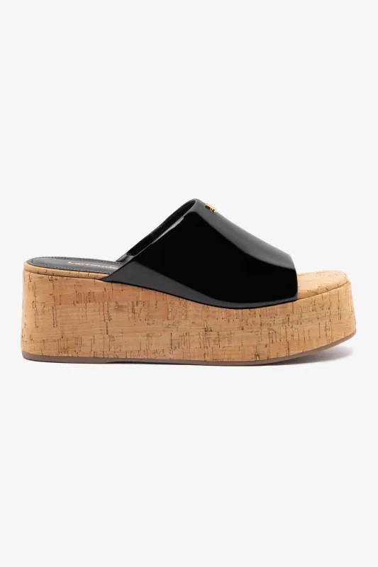 Charli Mule In Black Patent Leather sold by Larroude