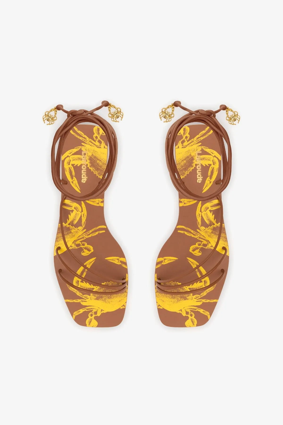 Nadia Flat Sandal In Caramel Leather sold by Larroude product image thumbnail 5