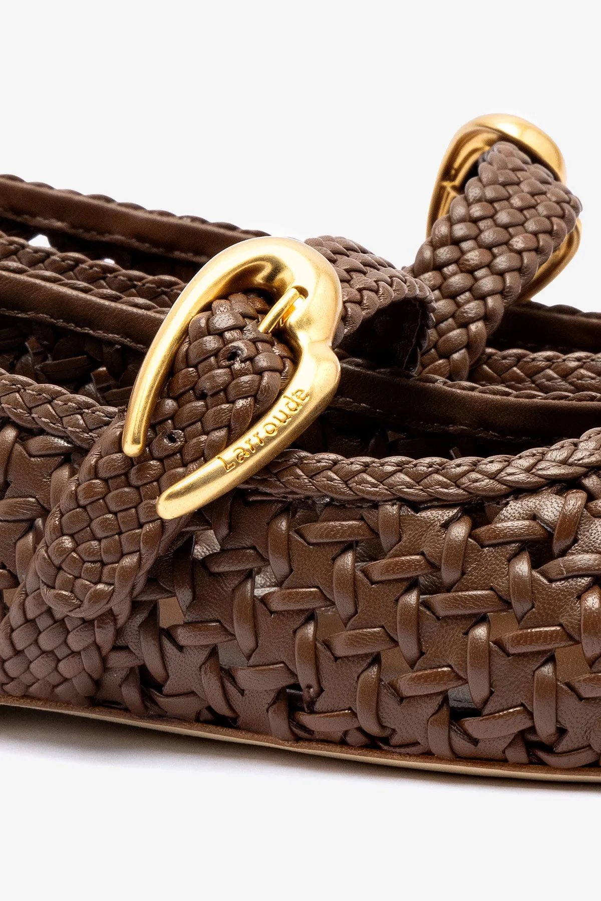 Verona New Macrame In Burnt Umber Leather sold by Larroude product image thumbnail 4