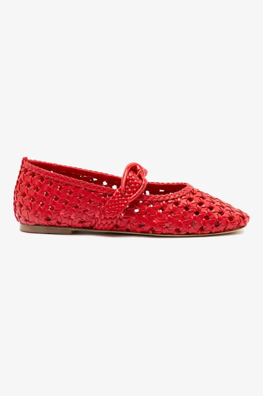 Verona New Macrame In Scarlet Leather sold by Larroude
