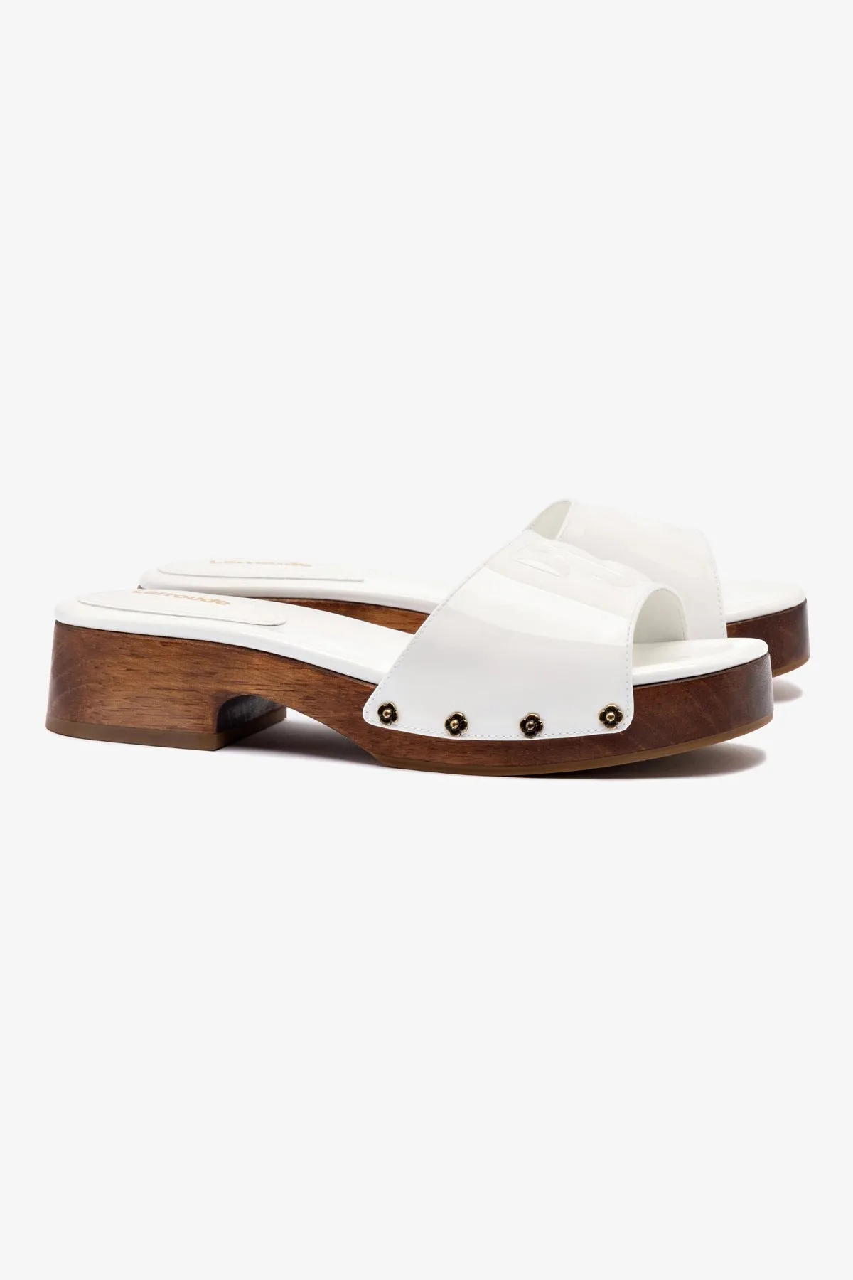Zuzi Mule In White Patent Leather sold by Larroude product image thumbnail 3