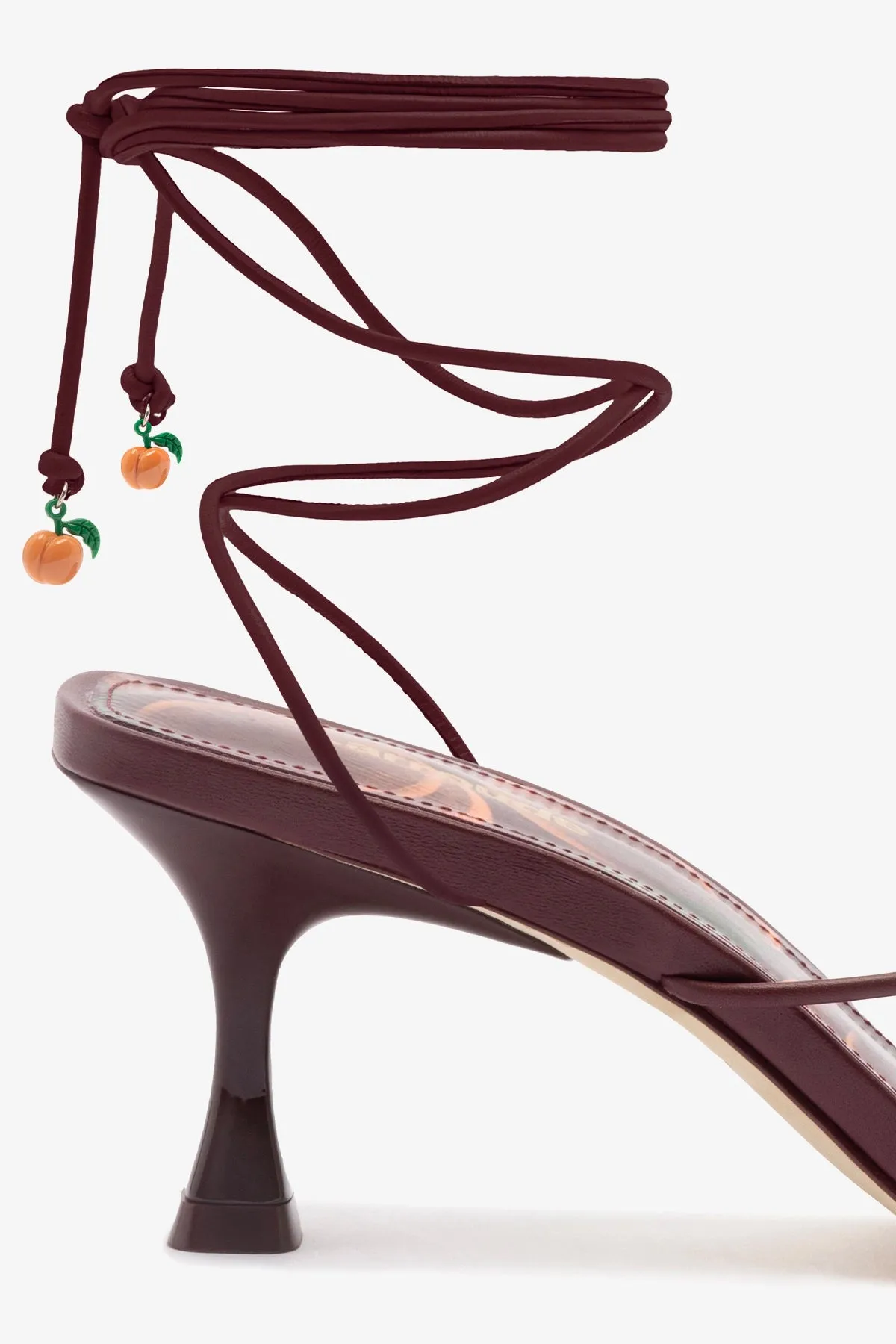 Nadia Sandal In Burgundy Leather sold by Larroude product image thumbnail 4