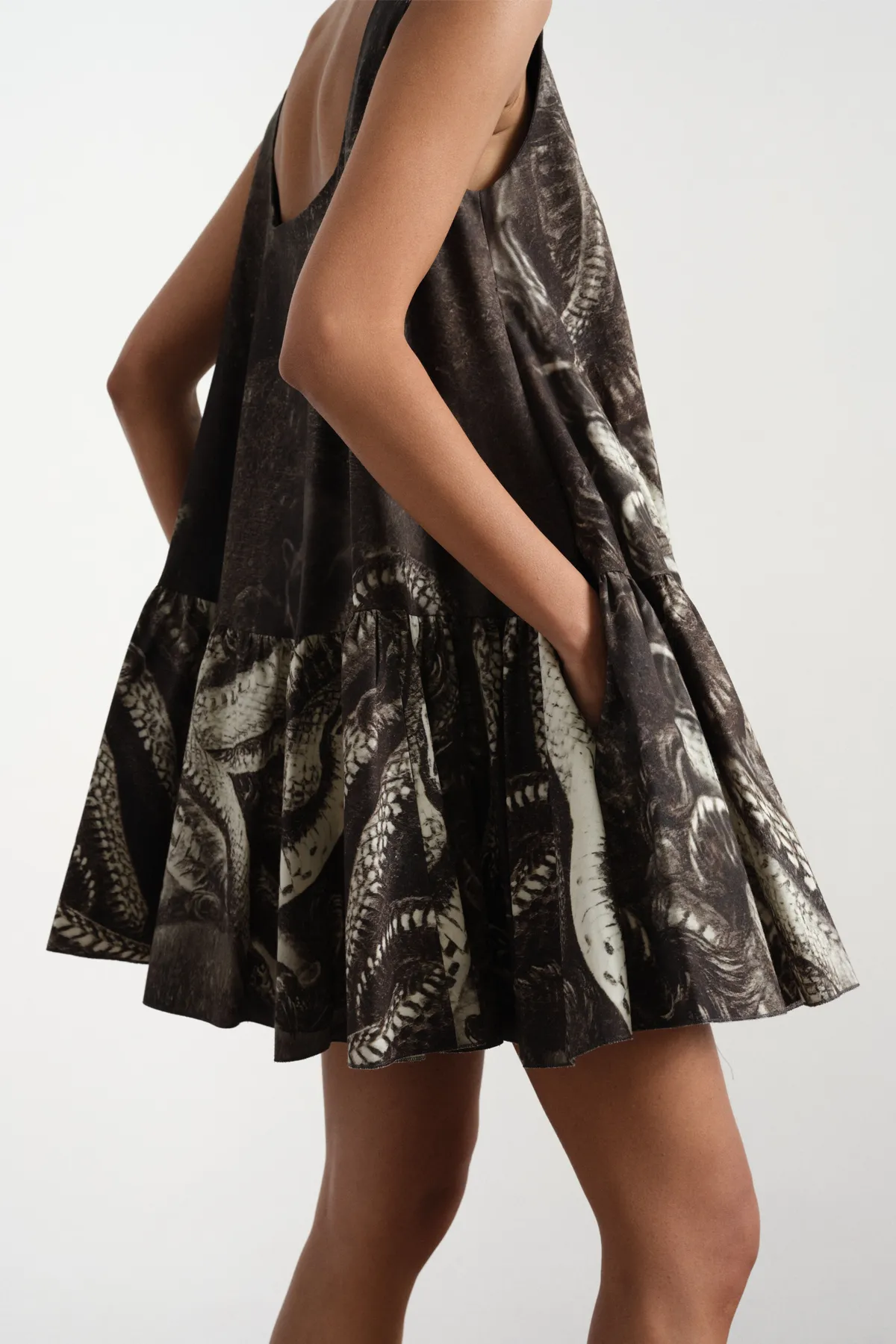 Medusa Cotton Mini Dress sold by Larroude product image thumbnail 4