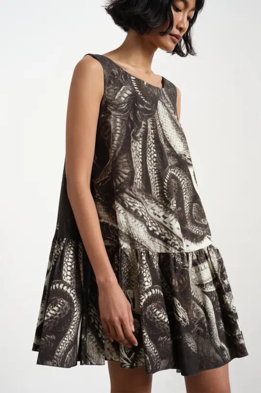 Medusa Cotton Mini Dress sold by Larroude