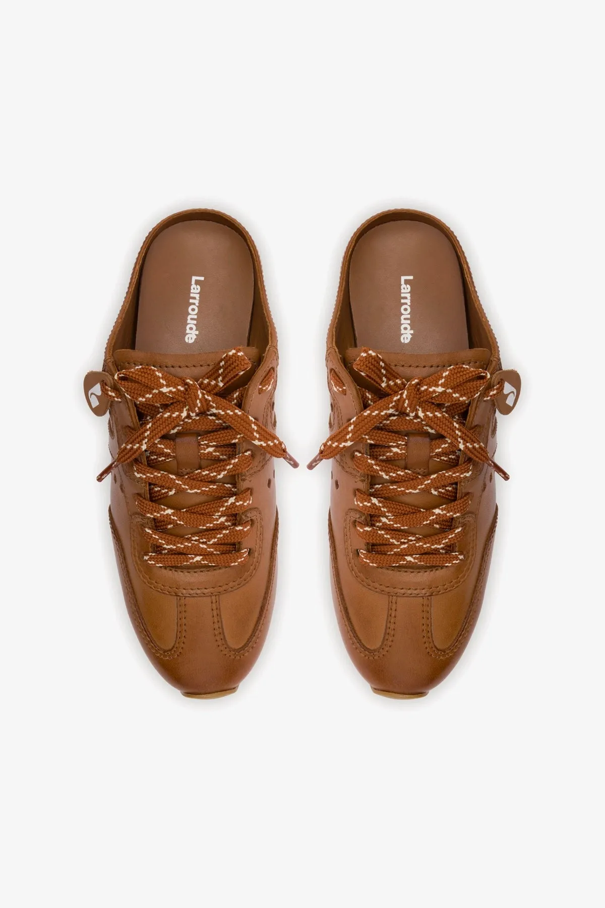 Stella Mule In Russet Suede and Ivory Leather sold by Larroude product image thumbnail 4