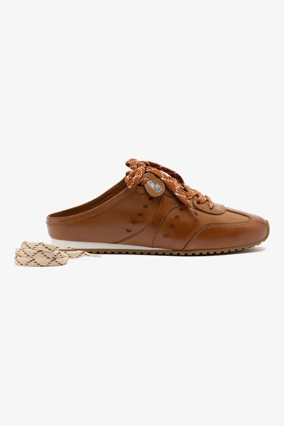 Stella Mule In Russet Suede and Ivory Leather sold by Larroude product image thumbnail 5