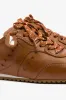 Stella Mule In Russet Suede and Ivory Leather sold by Larroude