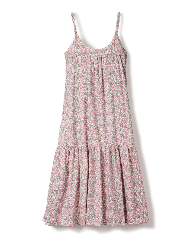 Women's Twill Chloe Nightgown in Fleurs de Rose sold by Larroude