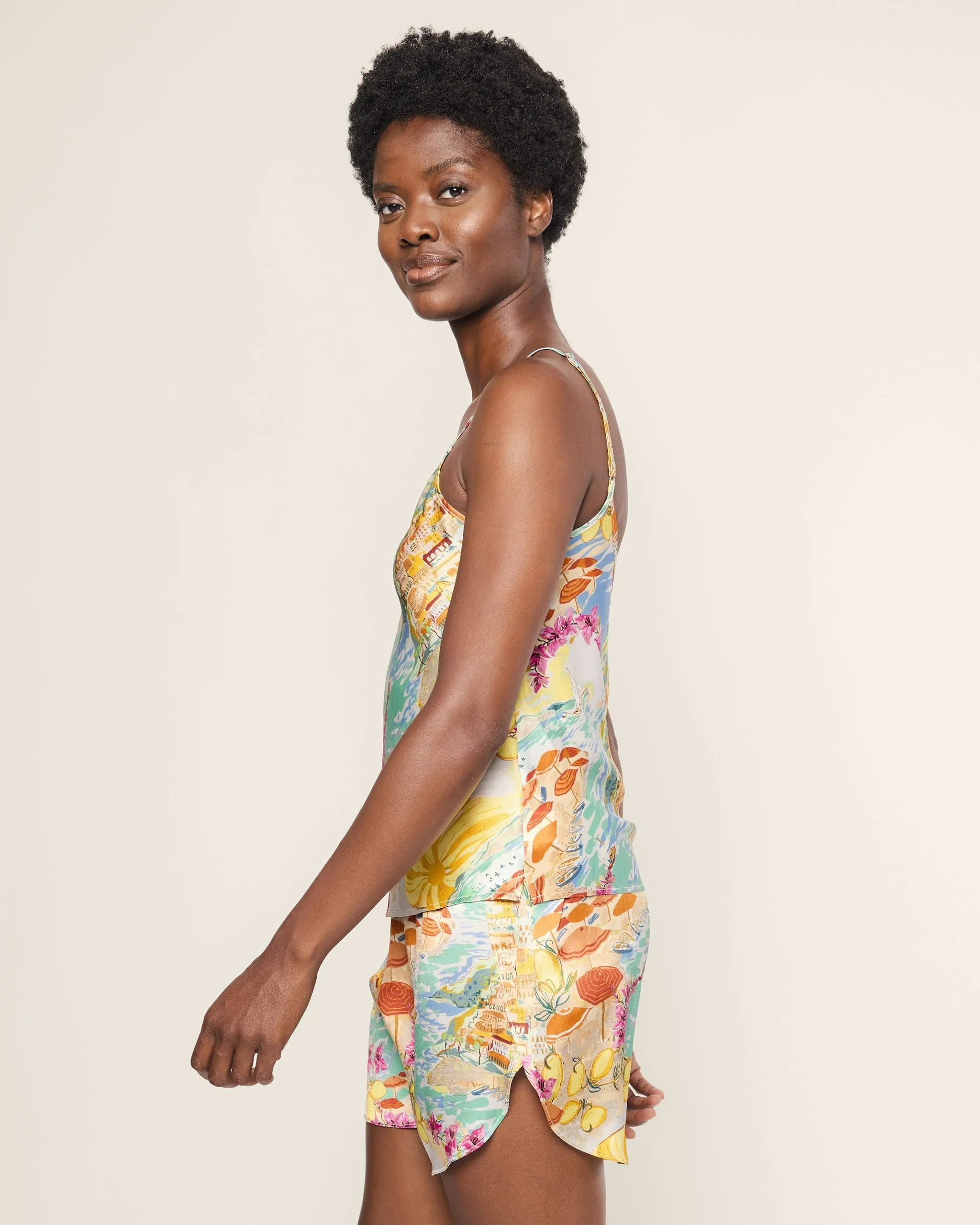 Women's Silk Cami Short Set in La Dolce Vita sold by Larroude product image thumbnail 3