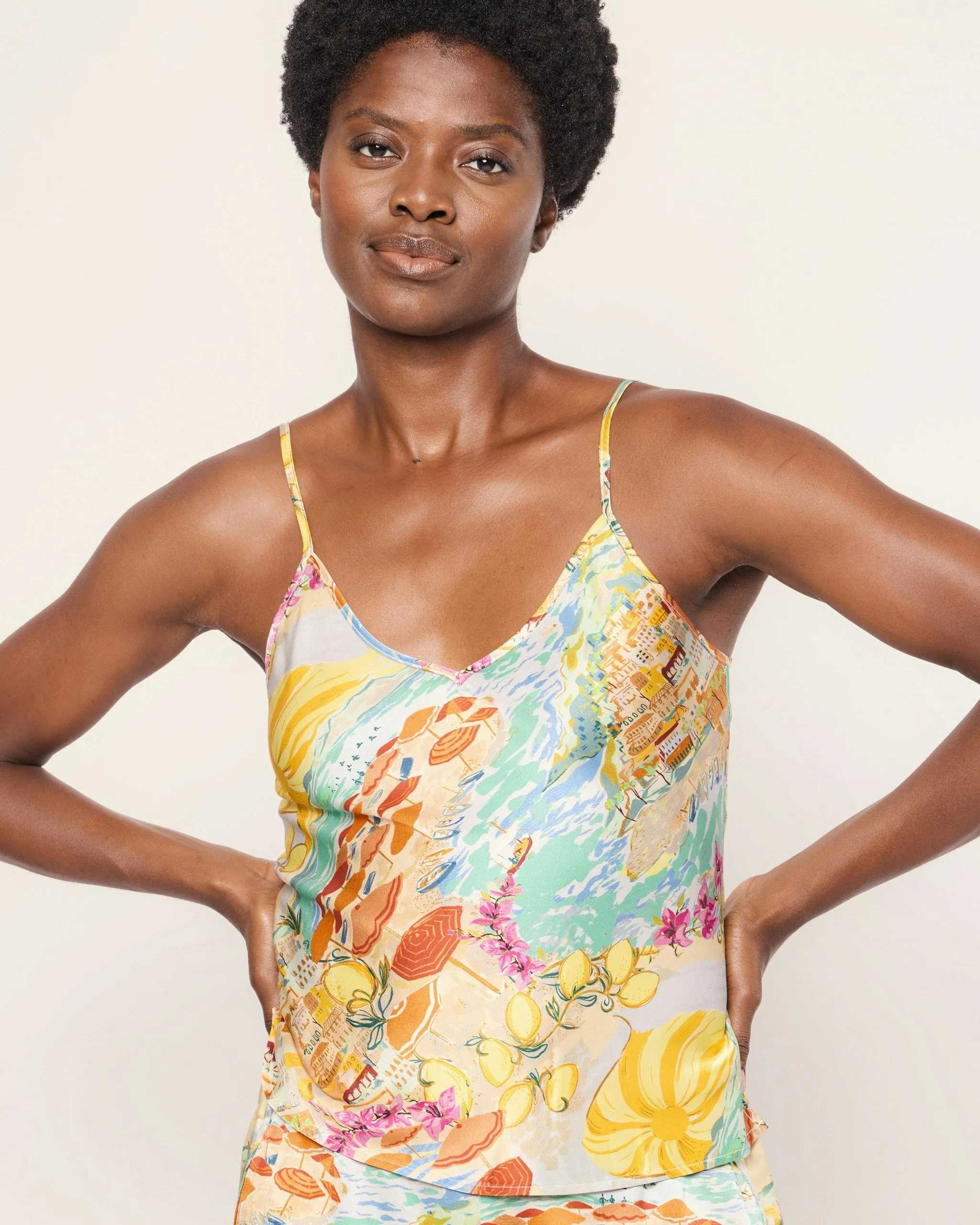 Women's Silk Cami Short Set in La Dolce Vita sold by Larroude product image thumbnail 5