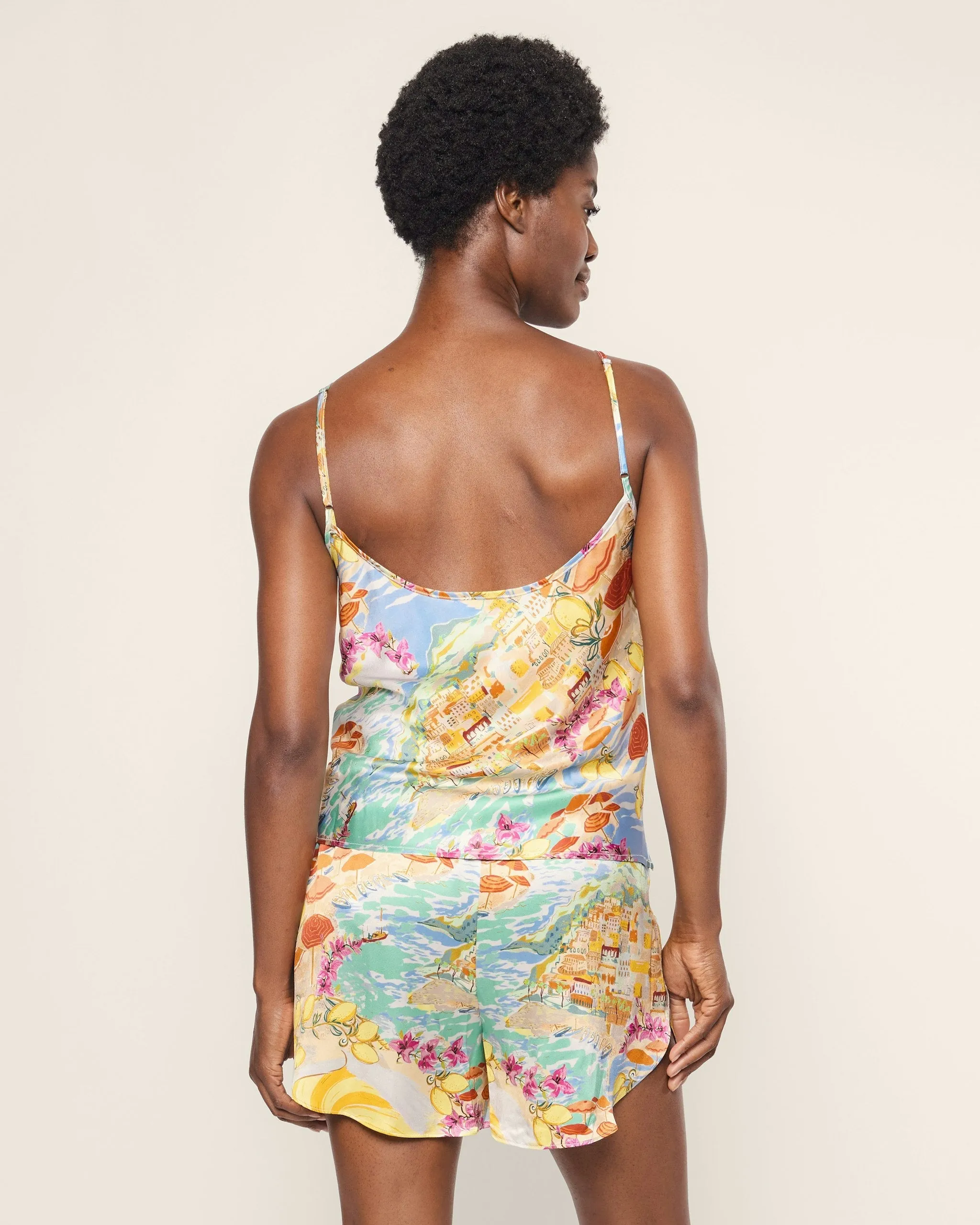 Women's Silk Cami Short Set in La Dolce Vita sold by Larroude product image thumbnail 4