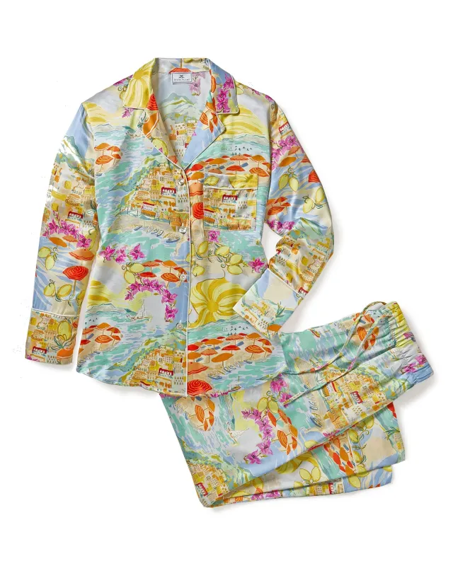 Women's Silk Pajama Set in La Dolce Vita sold by Larroude
