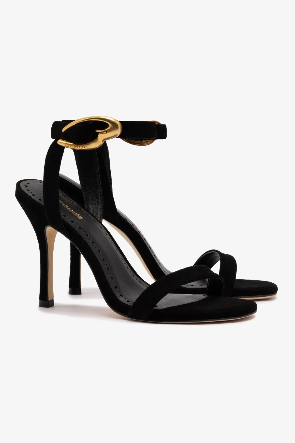 Verona Sandal In Black Suede sold by Larroude product image thumbnail 3